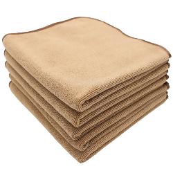 Sachets de 5 microfibres CLASSIC  couleur bronze  40 x 40 cm 