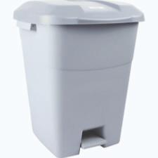 Poubelle 50L gris avec pédale + chèque de 10€ offert