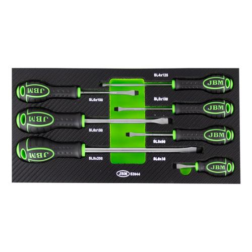 jeu de 7 tournevisse plats avec eva carbonne module