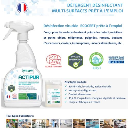 Détergent Désinfectant MultiSurfaces ACTIPUR PAE 5L