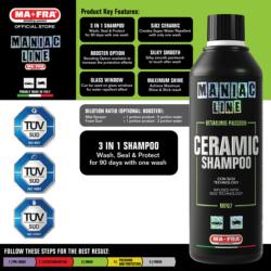 Shampoing Céramique 500 ml MAFRA MF67 Maniac Line