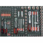 Servante 5 tiroirs Orange et Gris + 180 outils