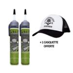 Kit Silicone Haute Température X 2 - Lot de 2 Mastics Noir 200ml + Casquette Offerte 