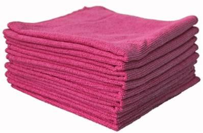 Sachet de 10 chiffons microfibres fuschia 38x38 cm