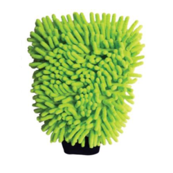 Gant de lavage en microfibre chenille vert