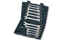 Coffret de clés mixtes à cliquet à tête inclinable à verrouillage