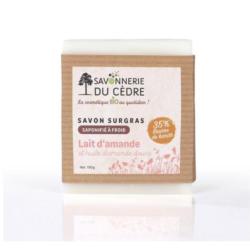 Savon solide au lait d'amande 100g Savonnerie du cèdre