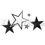 Sticker "Stars" FOLIATEC noir mat