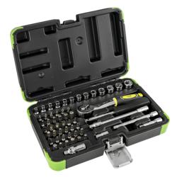 Coffret de douilles 56 Pièces + cliquet + accessoires