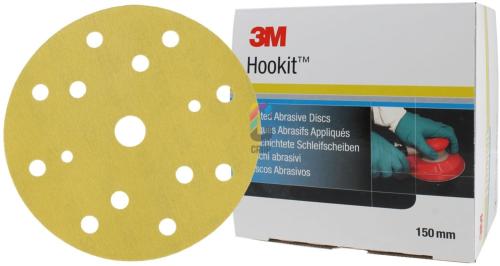 Boîte de 100 disques abrasifs 3M GOLD Hookit 150 mm  P360