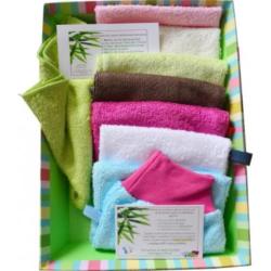 FIB9KS7DFS-KIT 7 GANTS BAMBOU / MICROFIBRE + SERVIETTE INVITE - Taille S