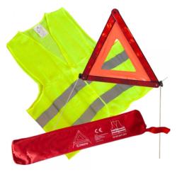 Kit gilet jaune + triangle homologu