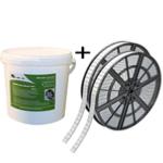 1 seau de graisse  pneu blanche 5kg + 2 rouleaux de 5kg de masses adhsives 5g+ chque de 10 offert 