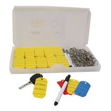 Lot de 200 porte clés atelier jaune