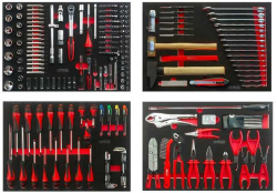 Servante 7 tiroirs Noire DRAKKAR EQUIPEMENT + 215 outils