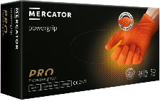 Boite de 50 Gants de protection Taille XL Powergrip MERCATOR Orange