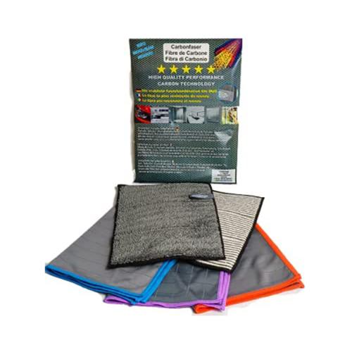 Kit 5 Microfibres Carbone 2 Lavettes + 3 Lingettes 011