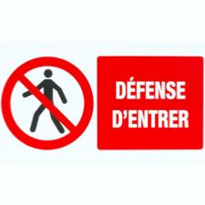 PANNEAU DEFENSE D'ENTRER PP 330*200