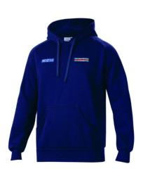 Sweat à capuche bleu marine motif grande bandes Martini Racing SPARCO - Taille L