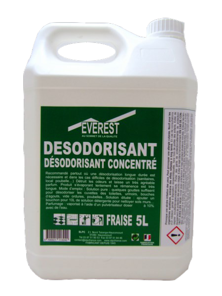 Désodorisant concentré parfum fraise 5L