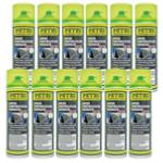 Lot de 12 Sprays nettoyant pour filtre  particules diesel avec flexible PETEC