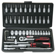 Coffret 1/4 douilles cliquet