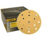 Boîte de 50 disques à poncer Mirka Gold diamètre 150 GRIP 15 trous P40