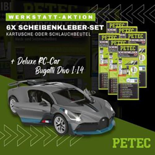 LOT 6 x Cartouches colle pare brise 310ml PETEC + Bugatti Divo 1:14