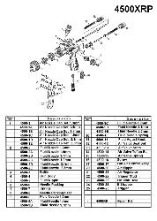 Pistolet de peinture à gravité 4500 XRP 1.3 mm