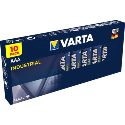 Piles alcalines industrielles AAA x10 VARTA