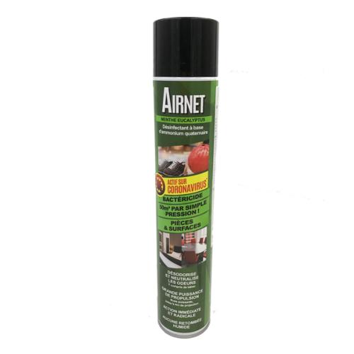 Aérosol AIRNET Bactéricide 750ML Menthe Eucalyptus