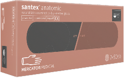 Boite de 2 x 50 gants de protection Santex anatomic Taille 7.5/ L MERCATOR MEDICAL Beige 