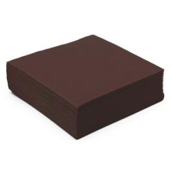 100 SERVIETTES DE TABLE 30X30CM - 2 PLIS (Chocolat)