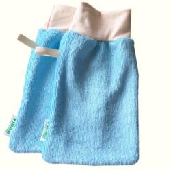 GANT DOUBLE FACE EPONGE DE BAMBOU / MICROFIBRE Taille S