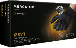 Boite de 50 Gants de protection contre les substances chimiques Taille M Powergrip MERCATOR Noir