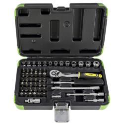 Coffret de douilles 56 Pièces + cliquet + accessoires