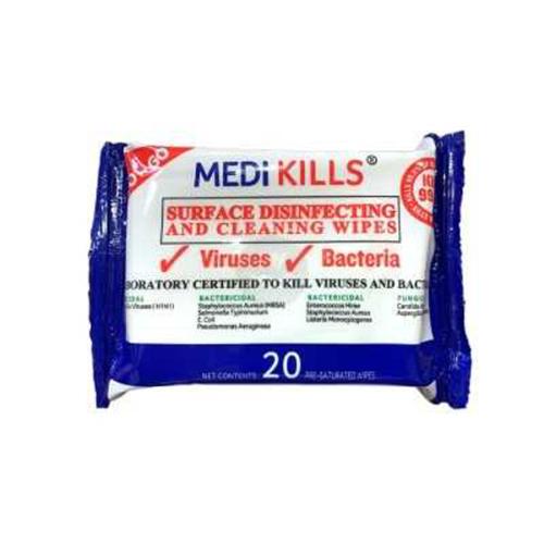 Paquet 20 Lingettes Virucides MEDI KILLS 