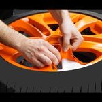 Peinture au pinceau et pistolet décollable noir mat