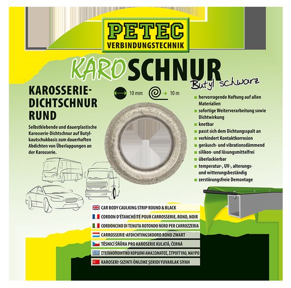 Karosserie Butyl Dichtschnur , schwarz 10mm x 10m