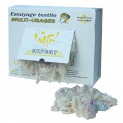 10 kgs de chiffons d'essuyage couleurs en carton distributeur