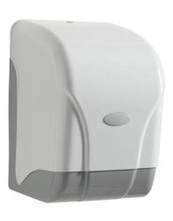 Distributeur de serviettes papier essuie mains dévidage central 450 feuilles OLEANE GRAND FORMAT - BLANC