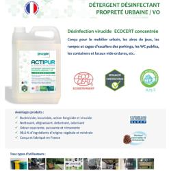 Détergent Désinfectant Propreté Urbaine / VO ACTIPUR Concentré 5L