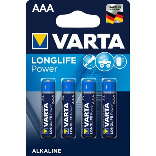 Lot de 4 Piles AAA/LR03 VARTA LONGLIFE Power