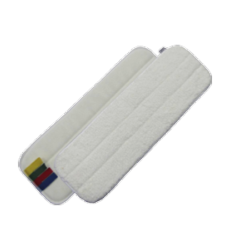 VADROUILLE MICROFIBRE 44CM BLANC AVEC VELCRO ET CODES COULEURS