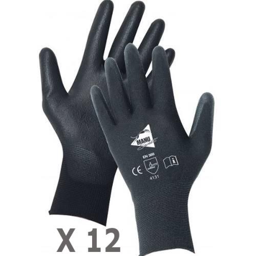 Lot 12 paires de gants polyuréthane - Taille 11/XXL