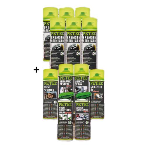 Pack Service : Lot de 6 Aérosols + 6 Nettoyants Freins
