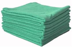 Chiffon microfibre bouclette vert 38x38 cm