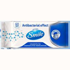 Sachet de 60 lingettes désinfectantes et anti-bactériennes
