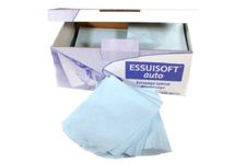 Boîte de chiffons bleus de dégraissage