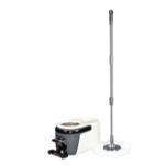 TURBO MOP DELUXE : ENSEMBLE SEAU + ESSOREUR ROTATIF + MANCHE ALU + 2 MOPS MICROFIBRE